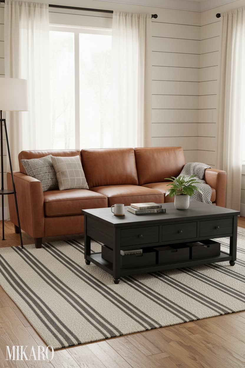 Rustic Elegance: A Modern Farmhouse Living Room