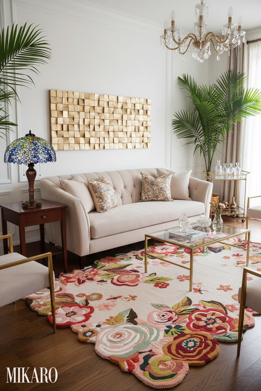 Whimsical Opulence: A Hollywood Regency Living Room Escape