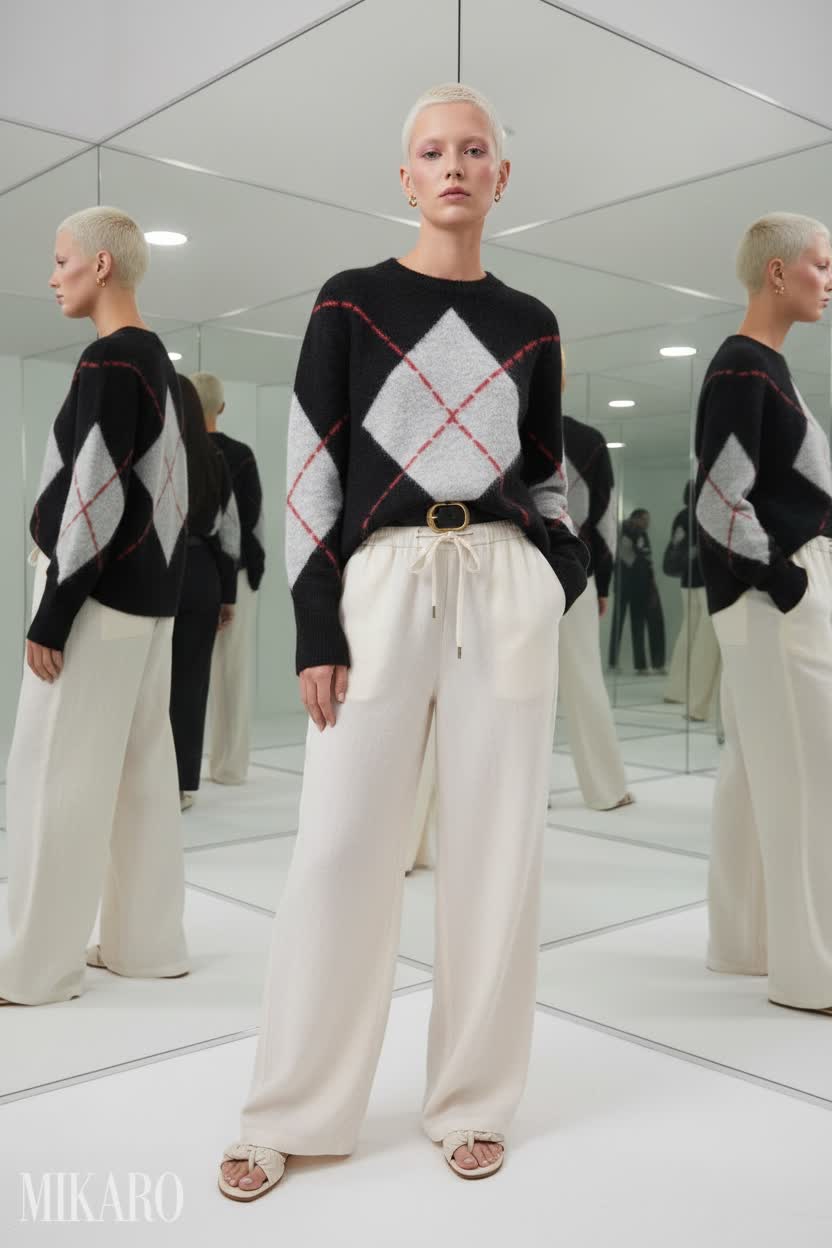 Argyle Jumper & Riviera Pant Ensemble