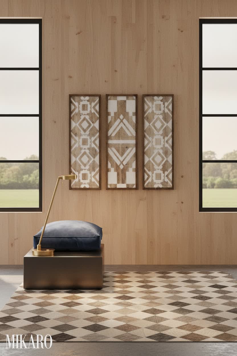 Bauhaus Sanctuary: Modern Meditation Corner with Geometric Accents