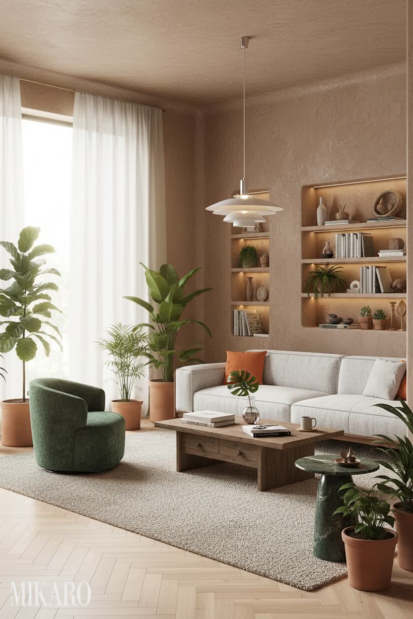 Biophilic: Cozy Reading Nook with Organic Textures