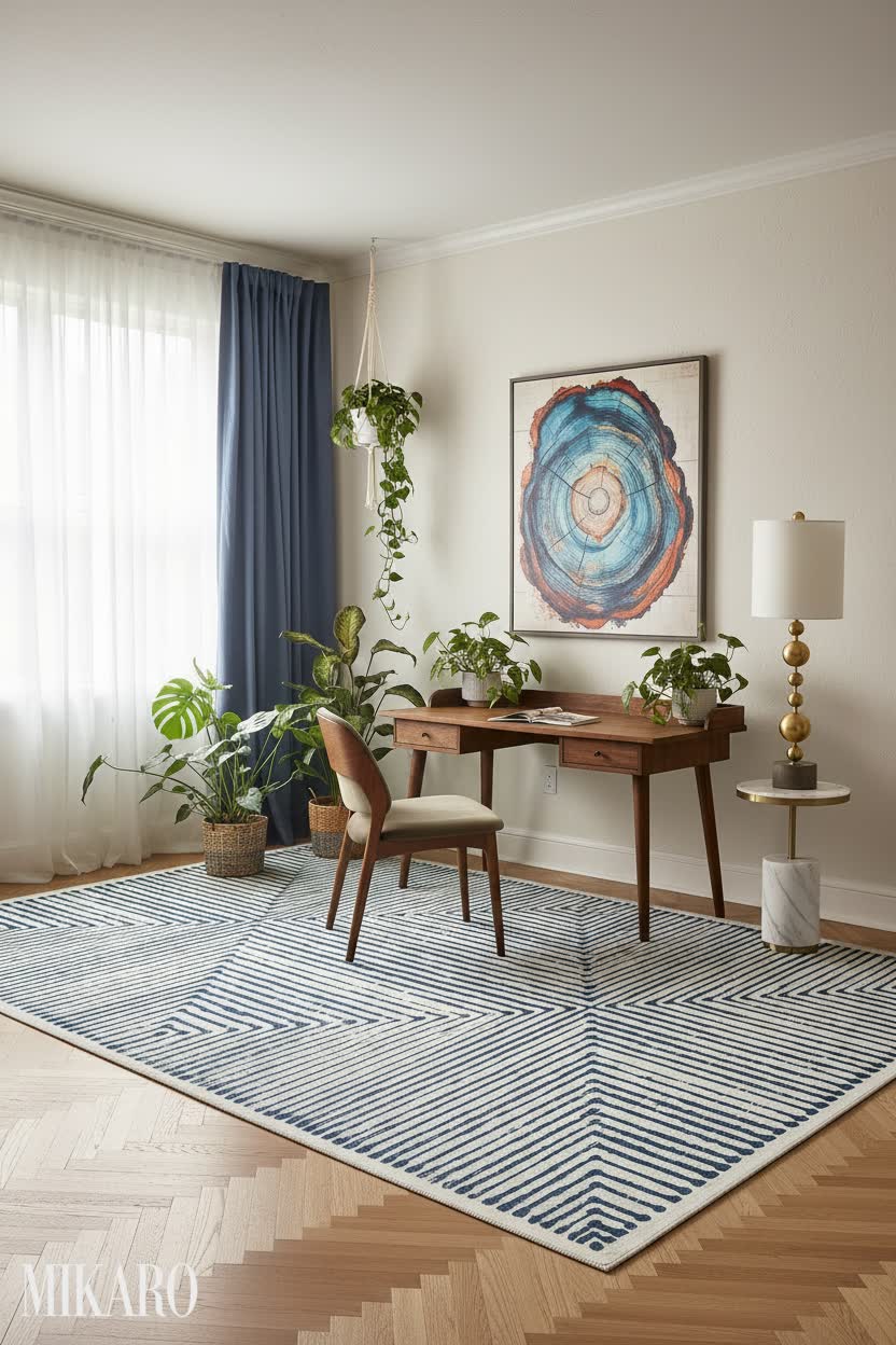 Biophilic: Serene Homework Nook in a Rental Living Room
