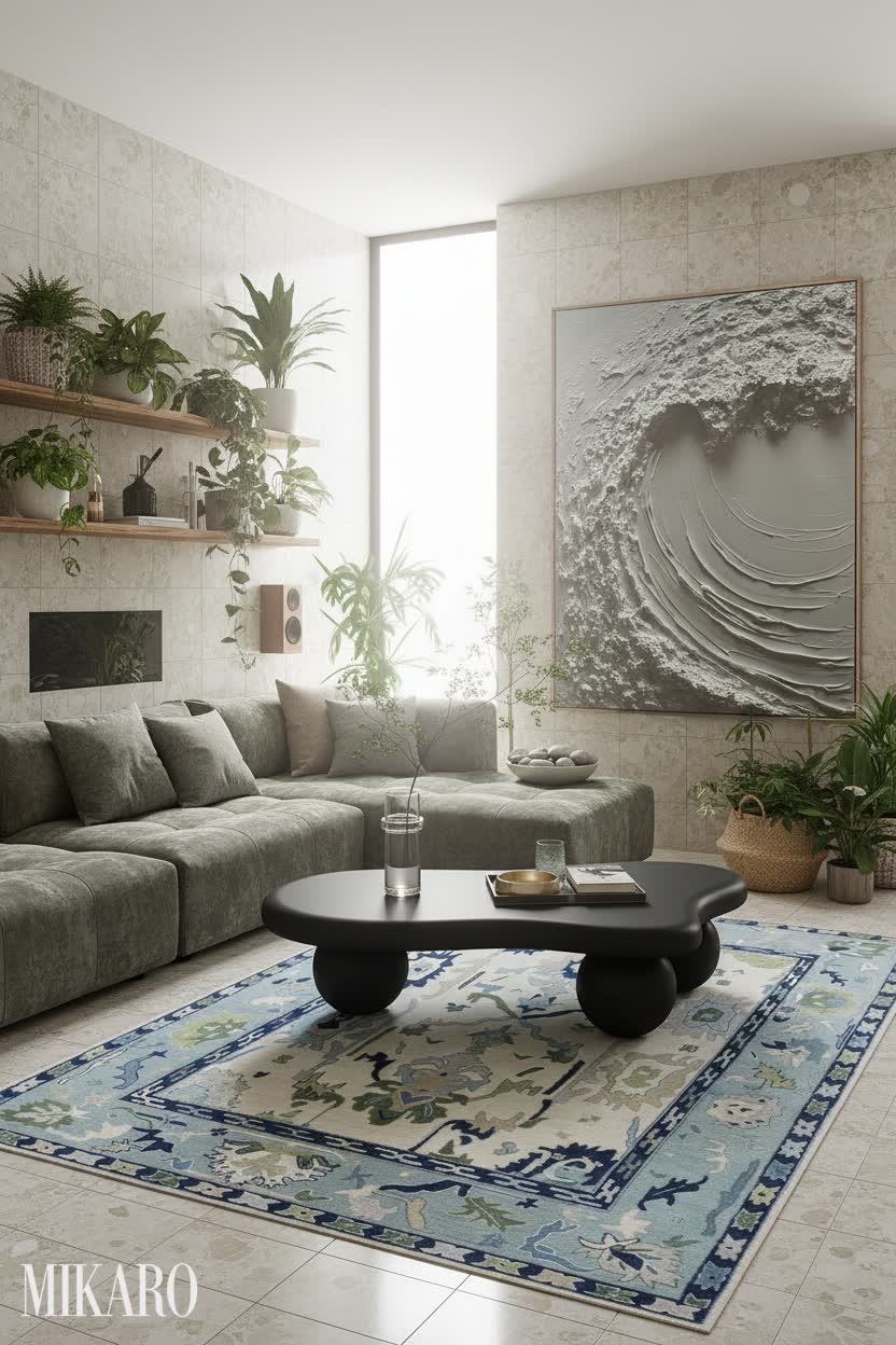 Biophilic: Serene Media Room Oasis
