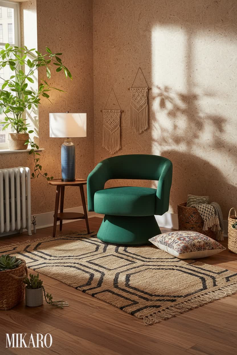 Bohemian: Cozy Reading Nook with Dappled Sunlight