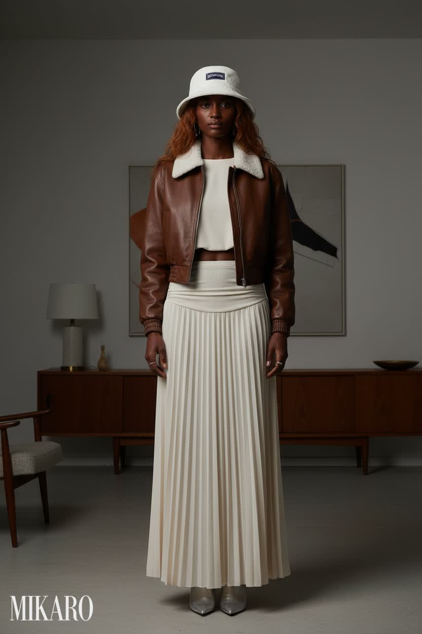 Bohemian Luxe Skirt & Bomber Ensemble