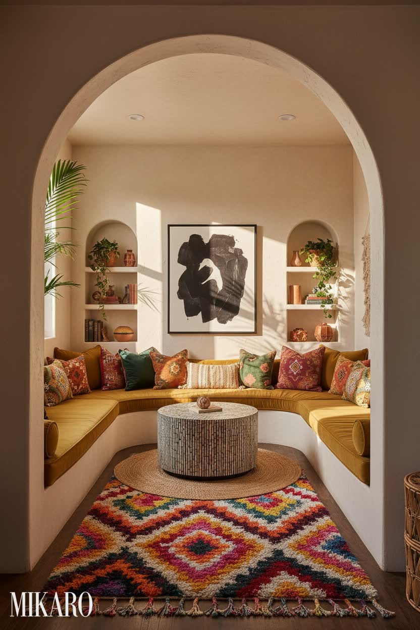 Bohemian: Sun-Kissed Conversation Pit with Eclectic Charm