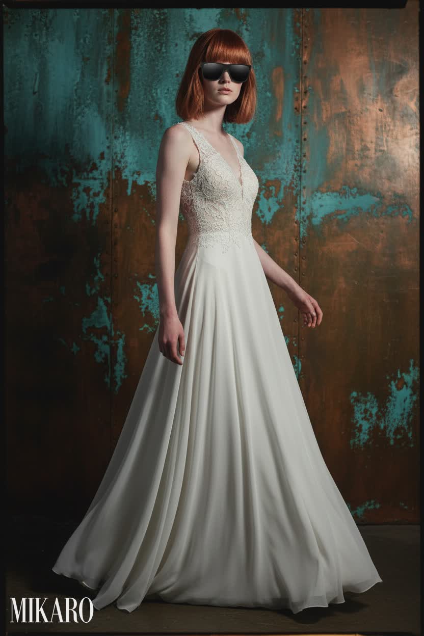 Bridal Gown with Modern Sunglasses