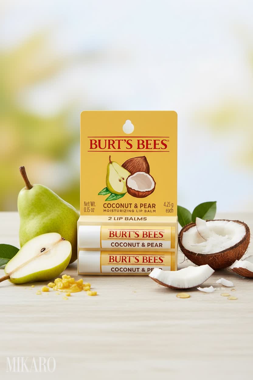 Burt's Bees Coconut & Pear Lip Balm: Soothing Dry Lips