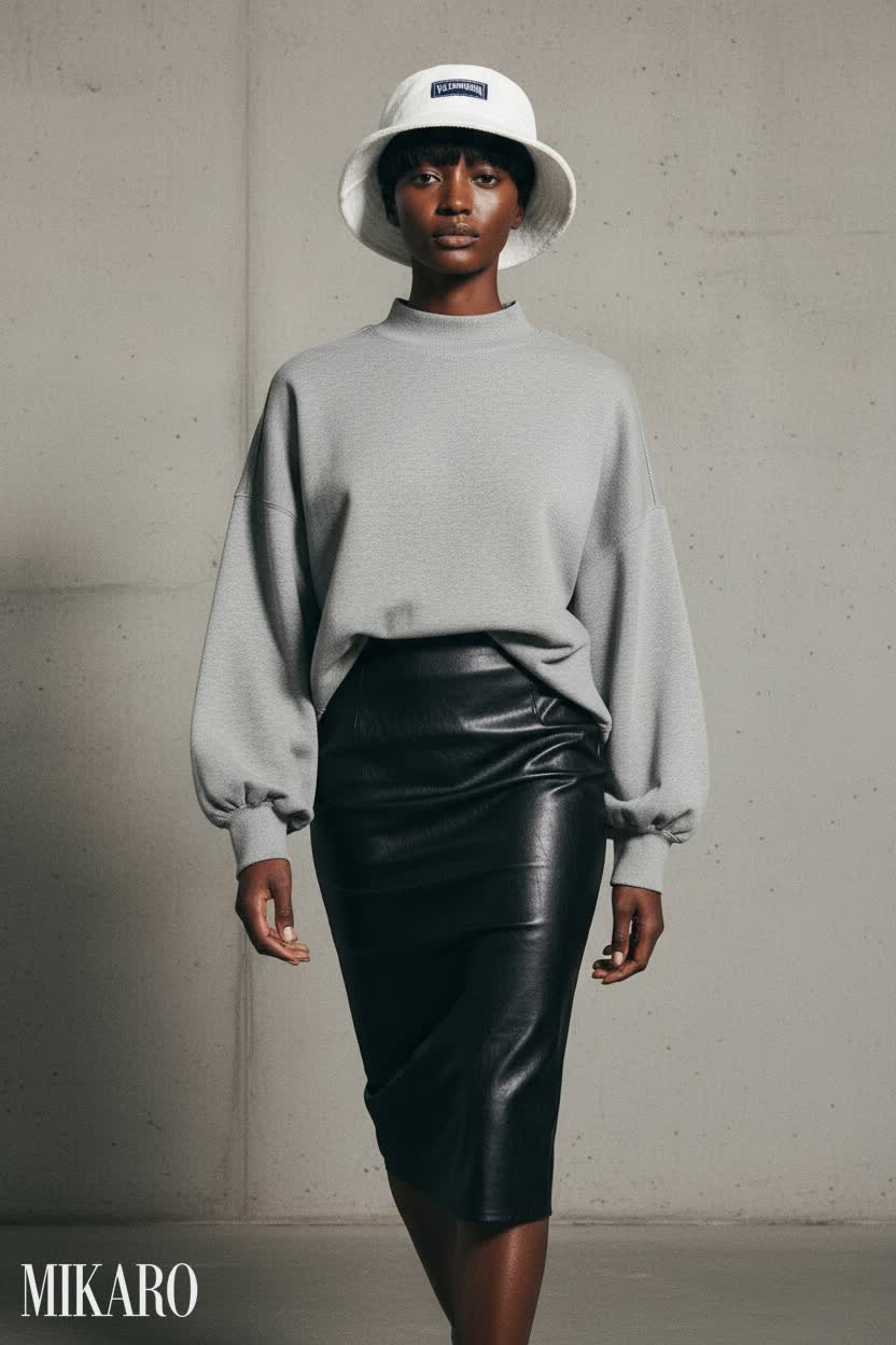 Casual Grey & Black Urban Ensemble