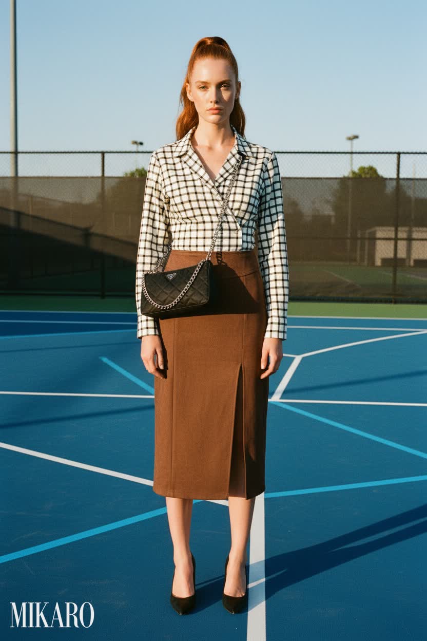 Chic Plaid and Suede Ensemble