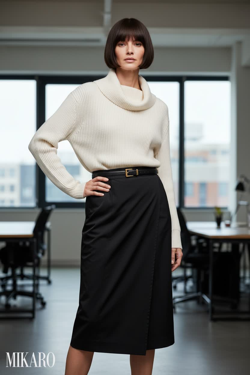 Confident Professional in Modern Office Attire