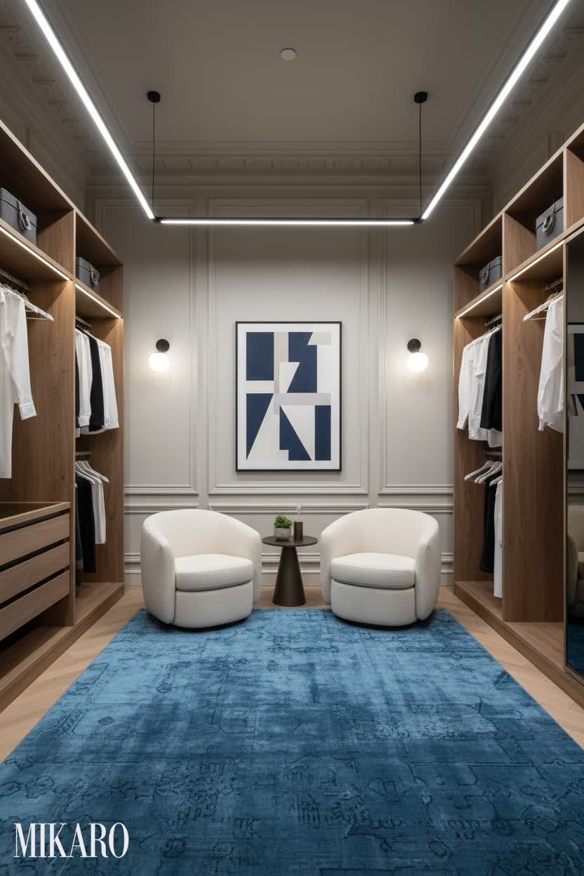 Contemporary: Elegant Walk-in Closet with Historical Charm