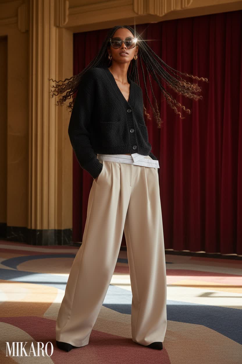 Cozy Cardigan & Wide-Leg Trousers