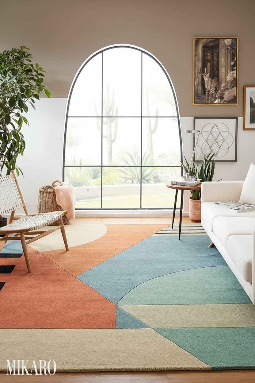 Eclectic Living Room: Modern Abstract & Cheetah Chic