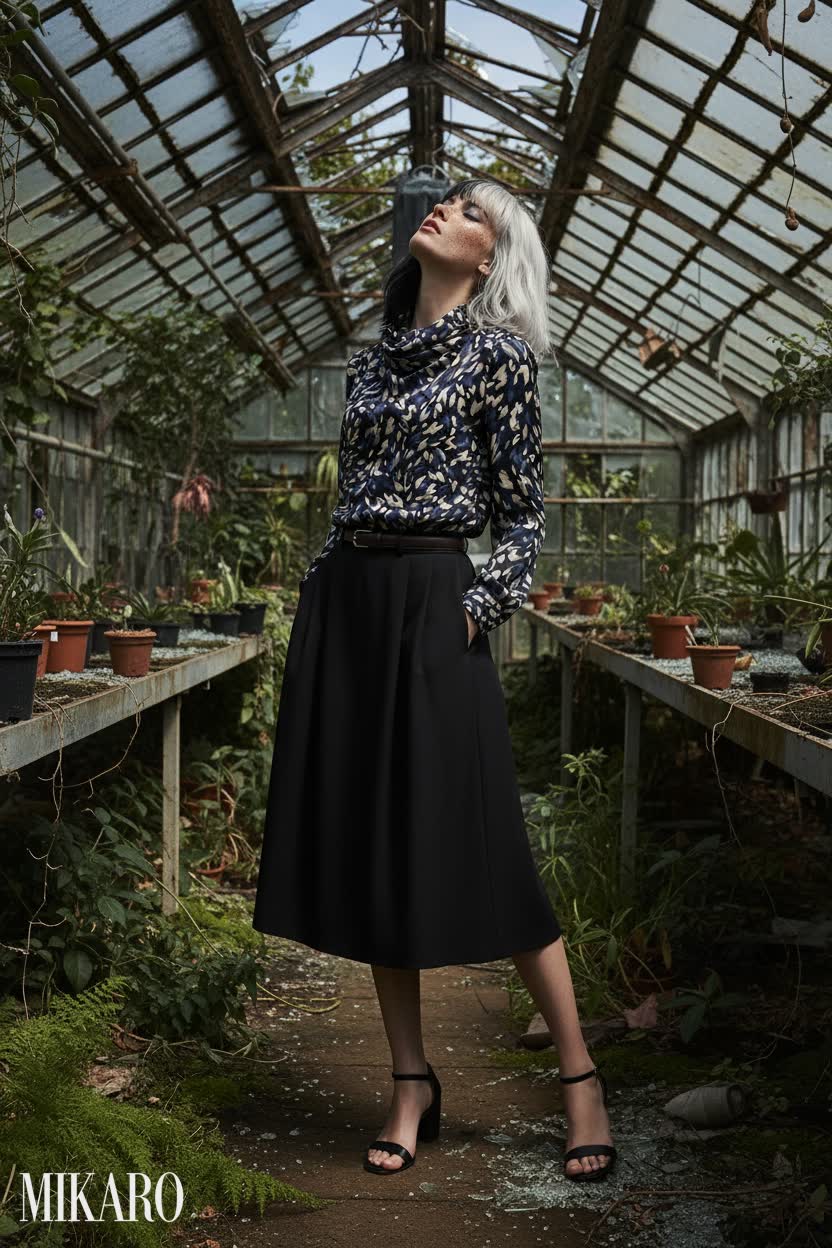 Ecstatic Elegance: Altuzarra Cara Top and Casly Lamiit Midi Skirt Ensemble