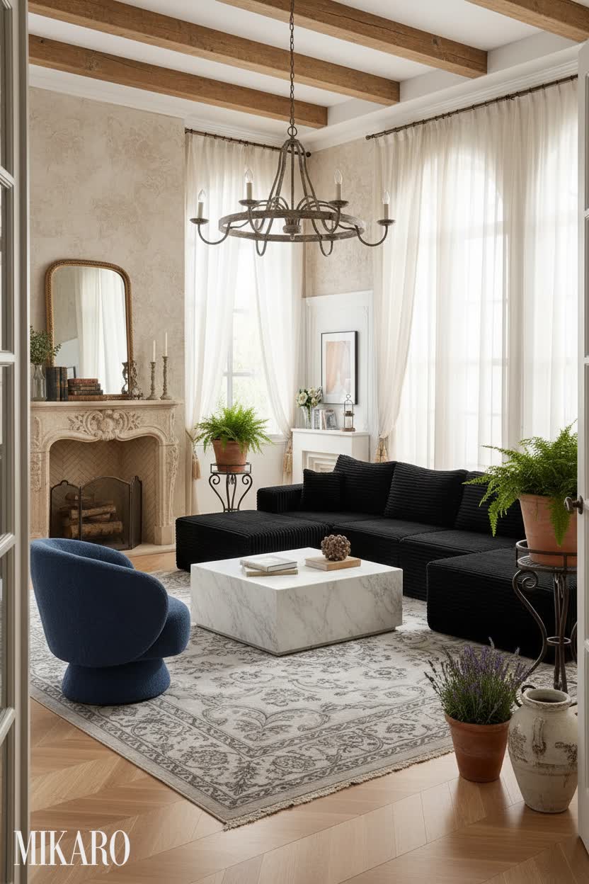 French Country: Cozy Solarium Living with a Modern Twist