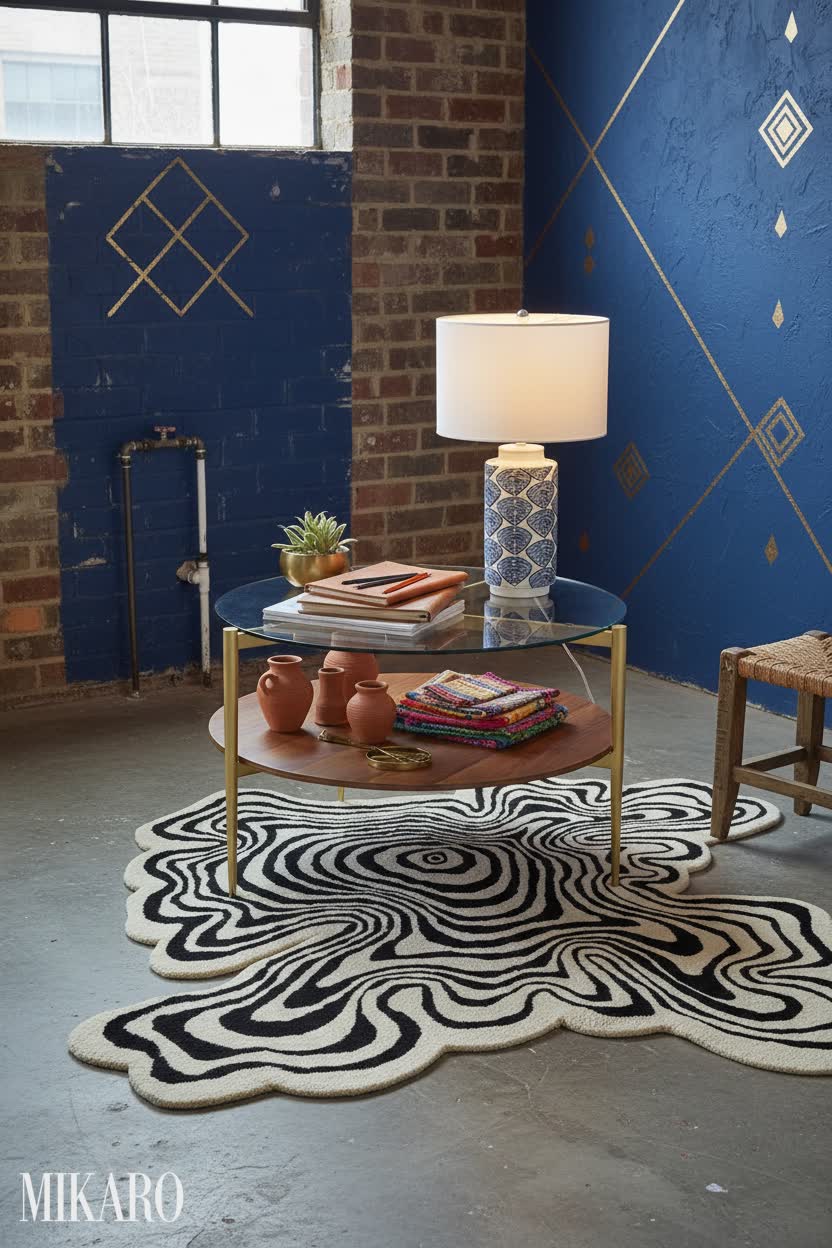 Global Fusion: Eclectic Homework Station in a Loft Setting