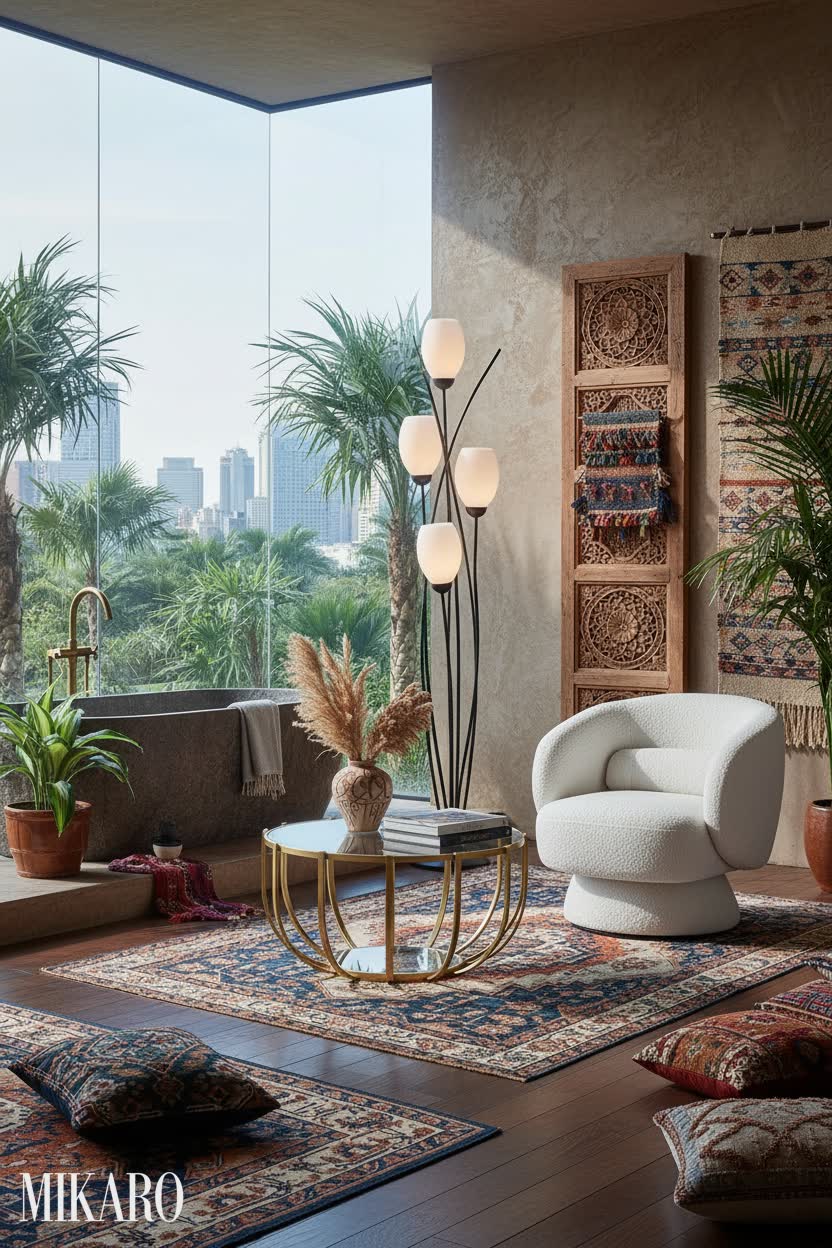 Global Fusion: En-suite Oasis with City Views