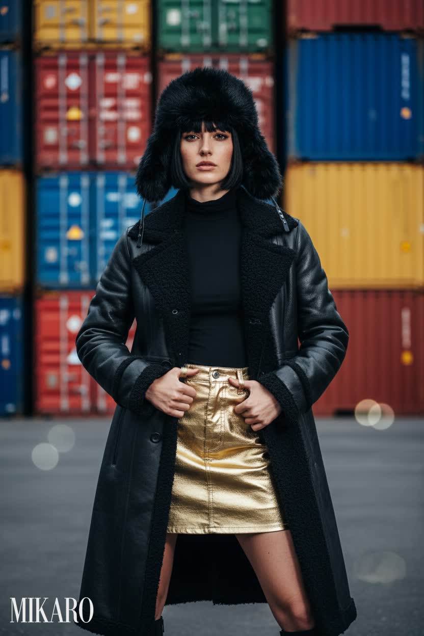 Gold & Leather Industrial Chic