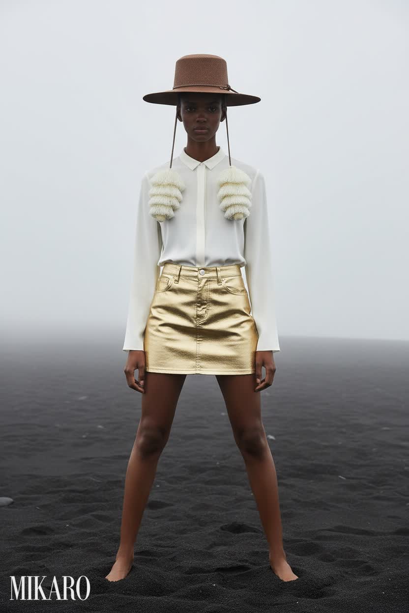 Golden Glamour on the Black Sands