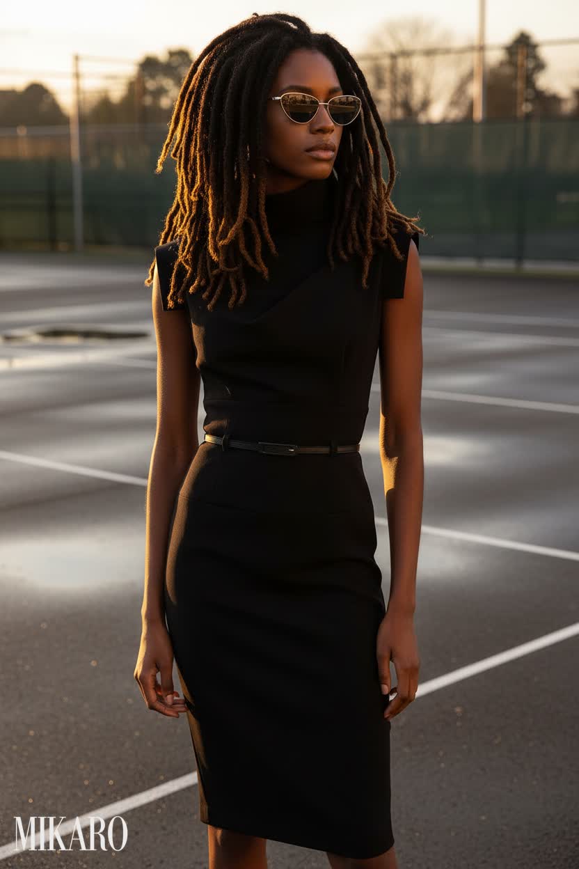 Golden Hour Glam: Milla 96 Sunglasses & Jackie O Dress