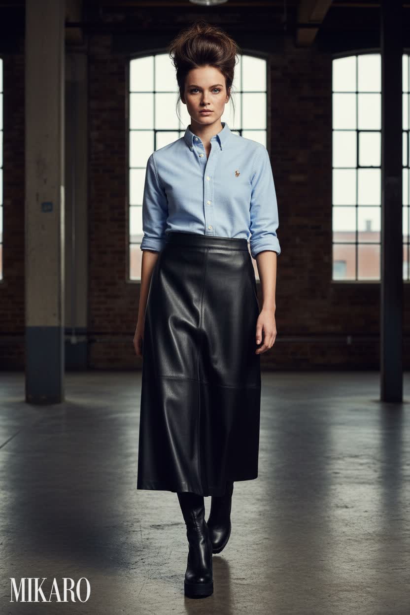 Industrial Chic: Leather & Oxford