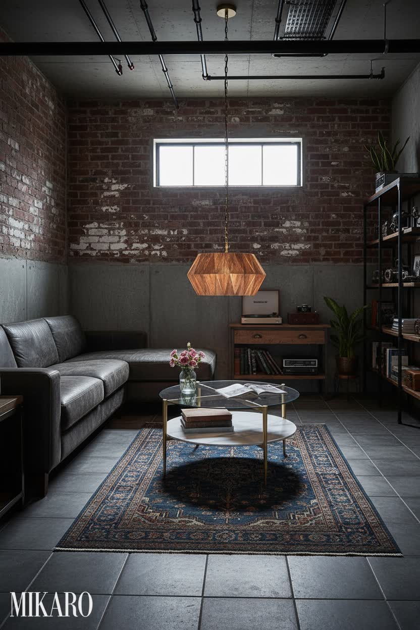 Industrial Media Room: Moody Chic & Vintage Vibes