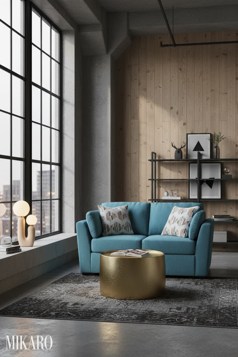 Industrial: Urban Edge Landing with Scandinavian Comfort