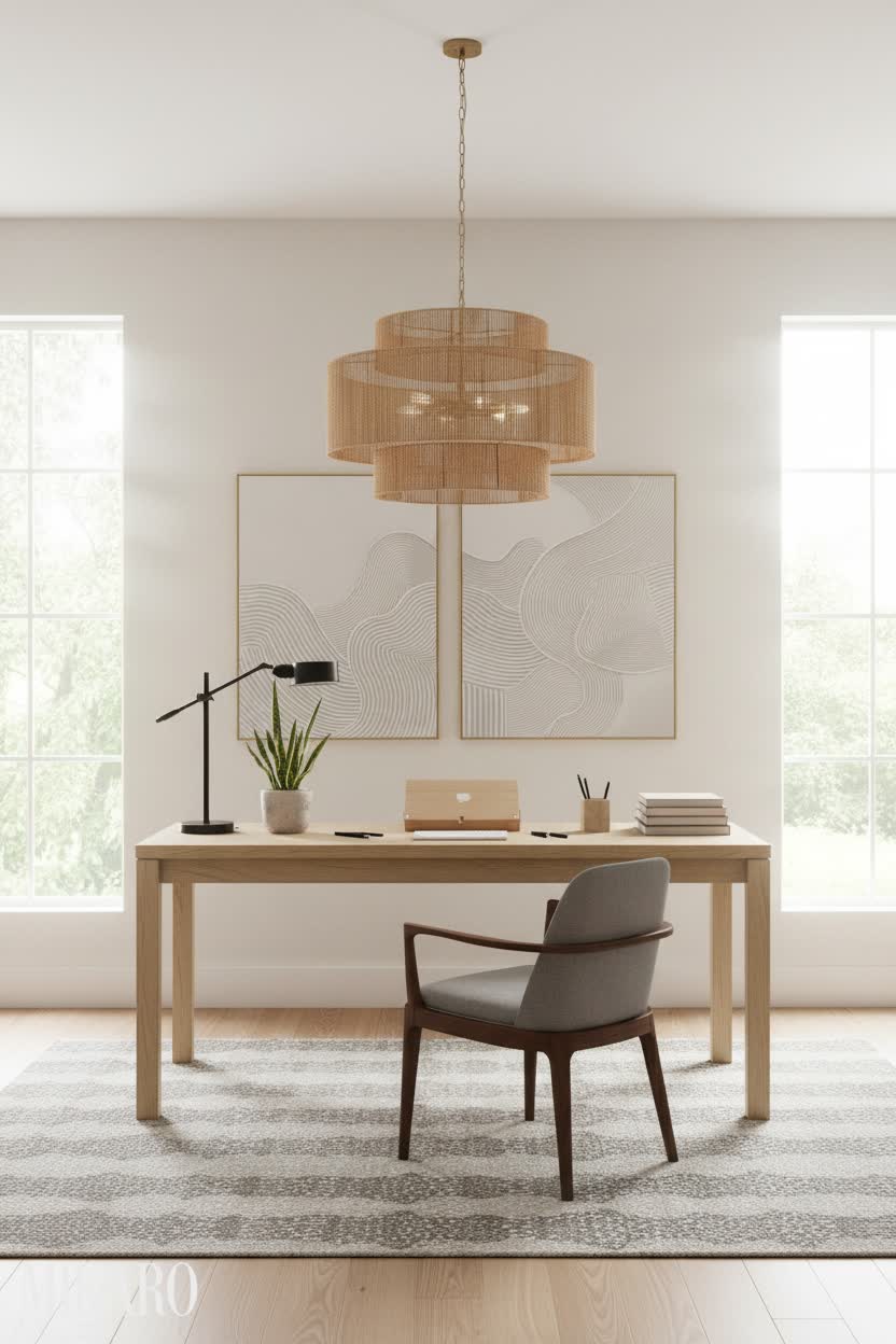 The Ultimate Serene & Minimalist Home Office Aesthetic