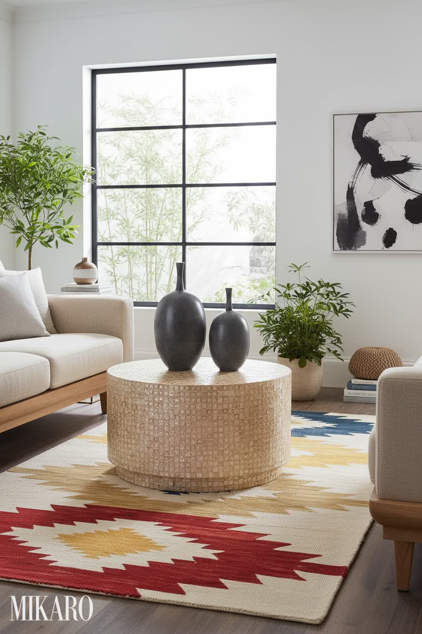 Japandi: Minimalist Textures & Serene Living Room Retreat