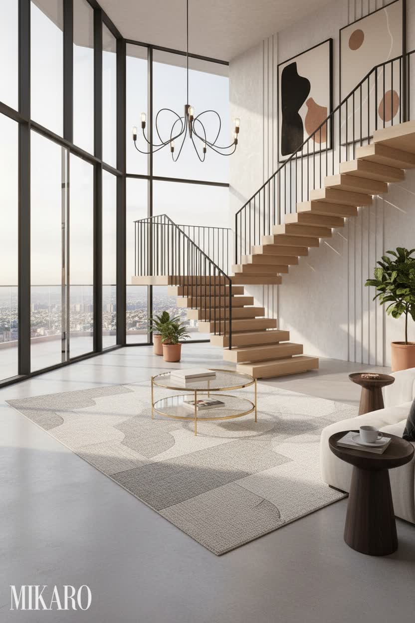 Japandi: Penthouse Staircase with Modern Elegance