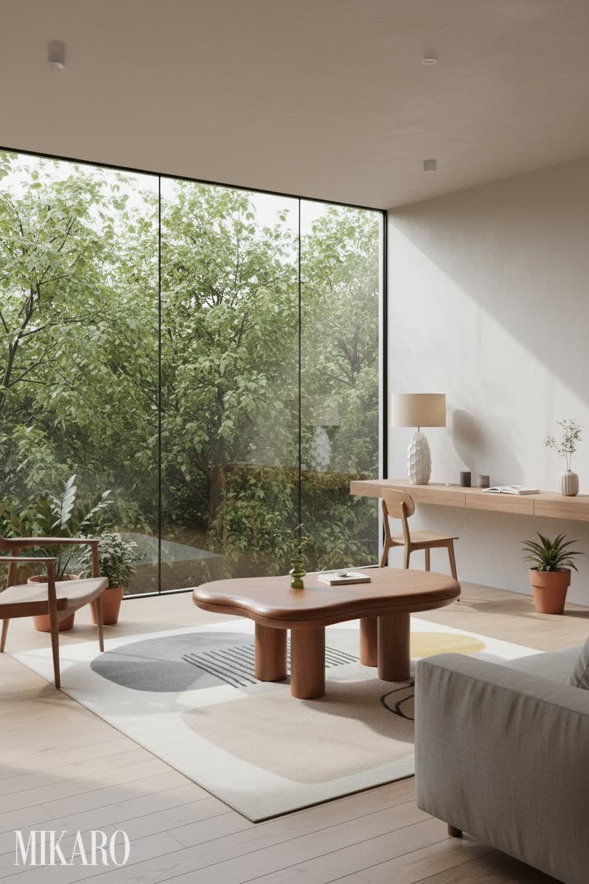 Japandi: Serene Home Office with Natural Light