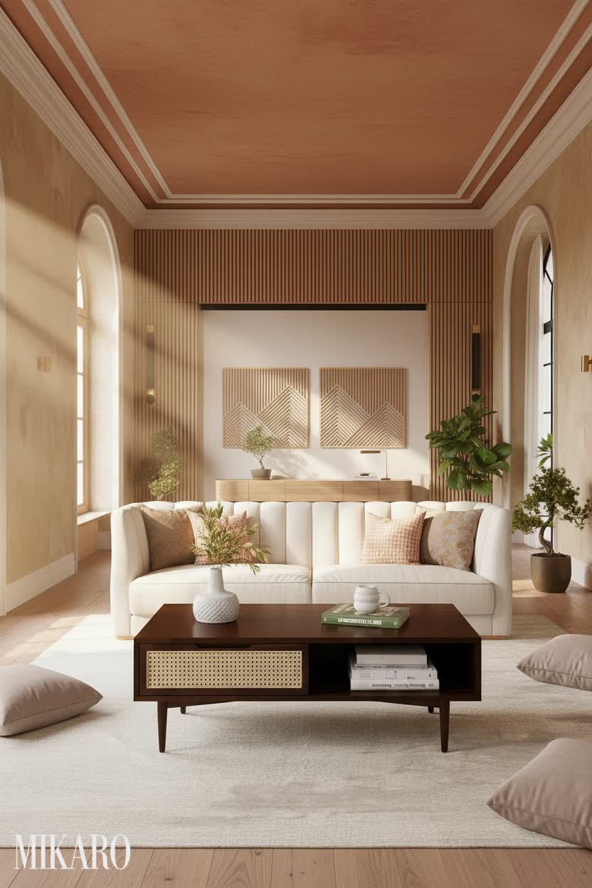 Japandi: Serene Home Theater Design in a Historic Setting