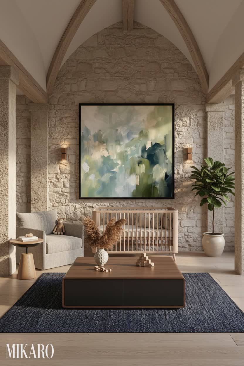 Japandi: Serene Nursery in a Rural Conversion