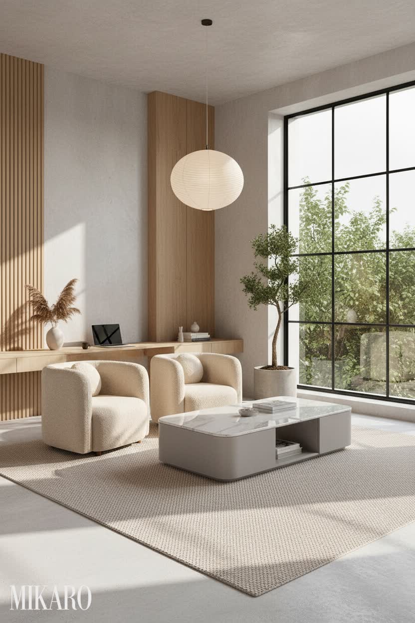 Japandi: Tranquil Cloffice Design with Natural Light