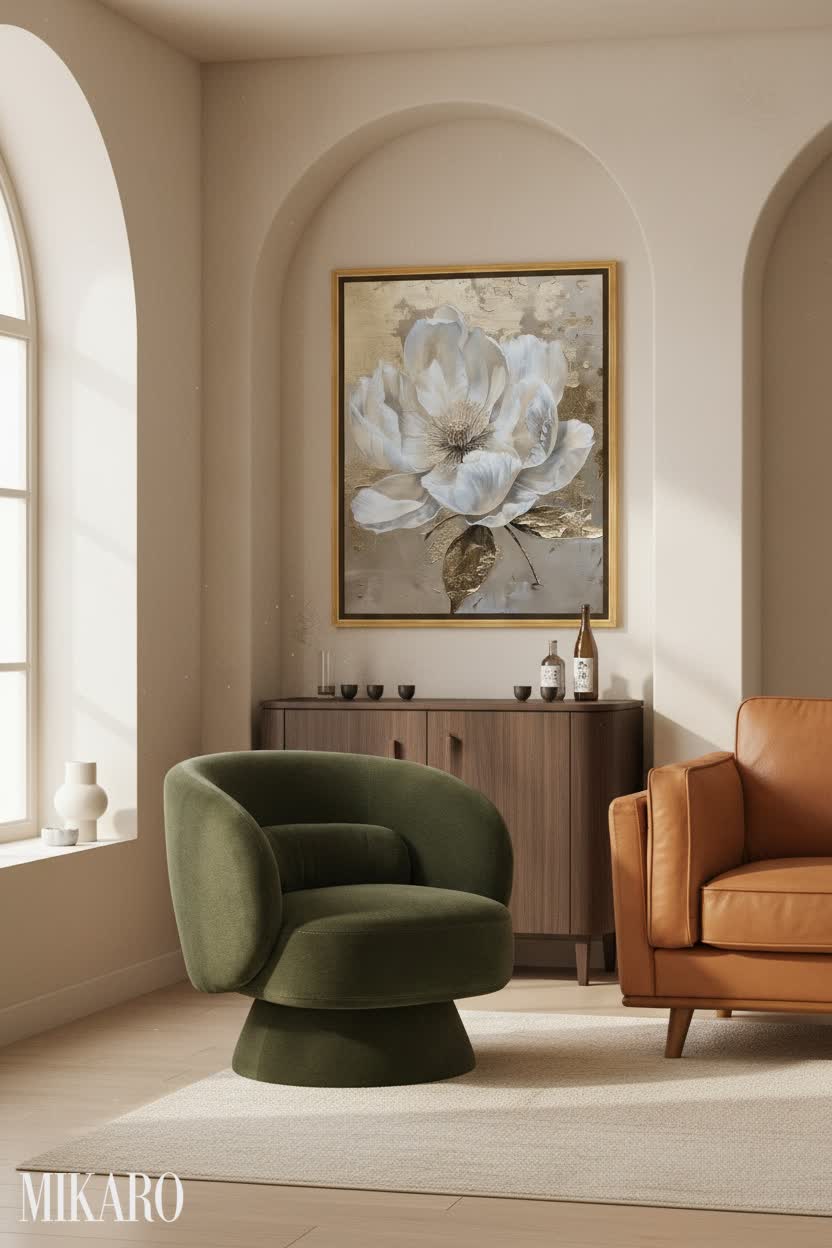 Japandi: Tranquil Home Bar with Arched Elegance