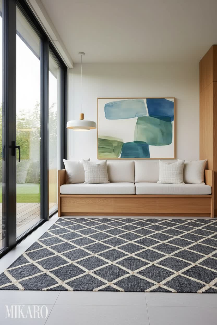 Japandi: Tranquil Reading Nook in a Modern Pavilion