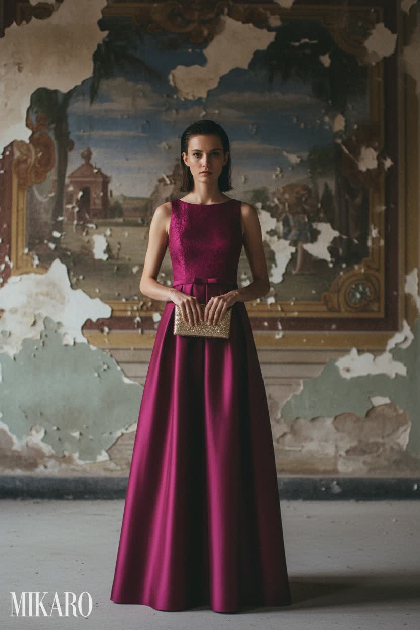 Magenta Satin Elegance