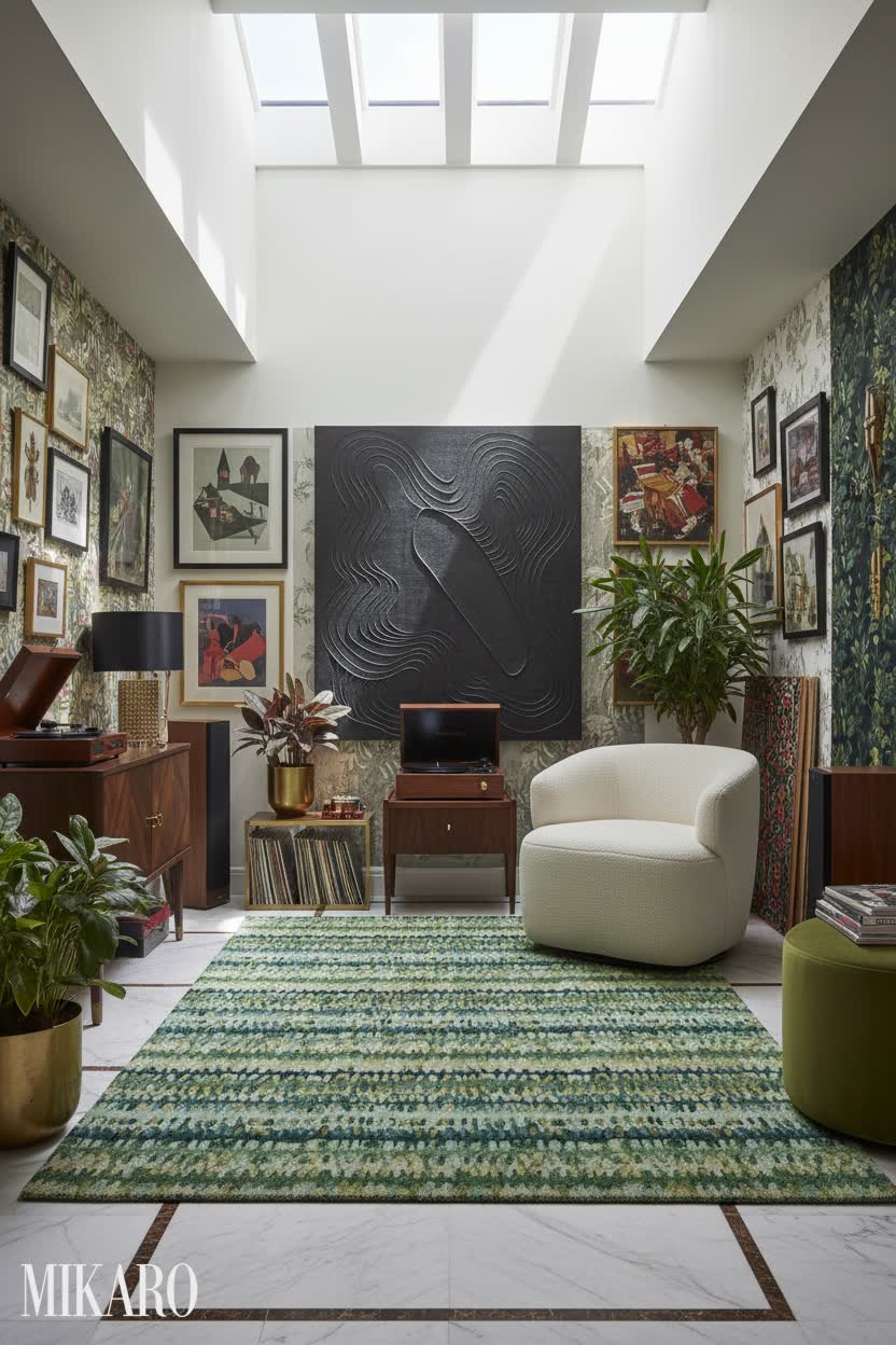 Maximalism: Bold Textures and Cozy Comfort in a Listening Room