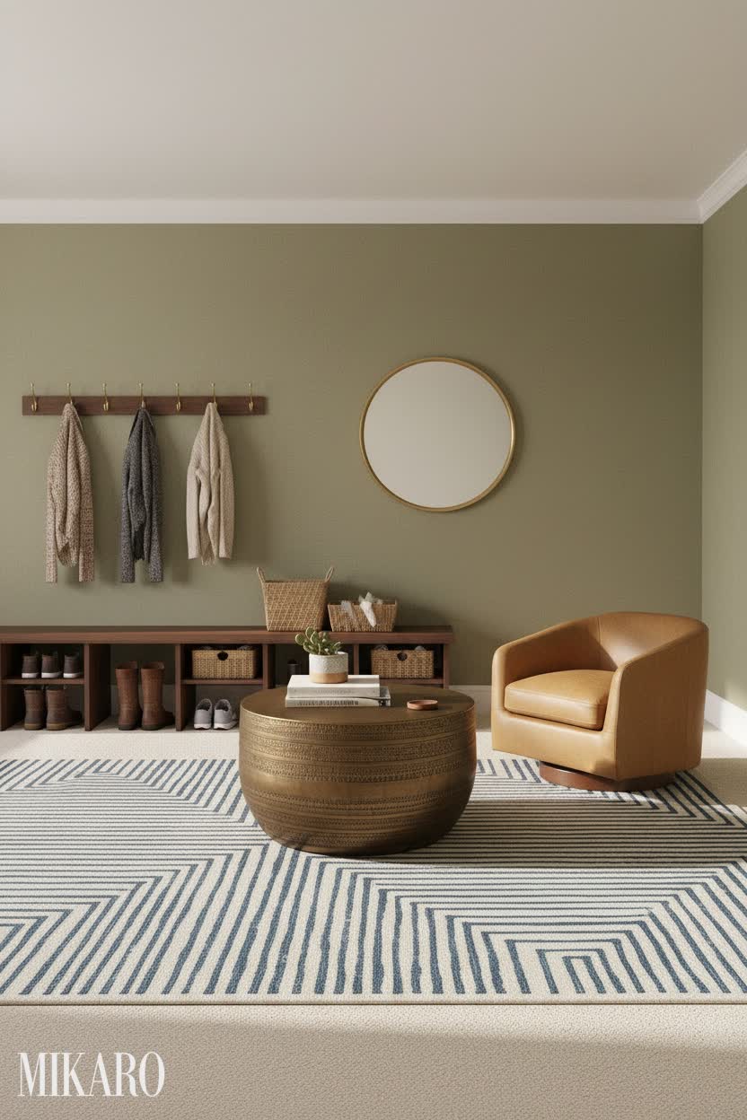 Mid-Century Modern: Stylish Boot Room Entryway & Seating