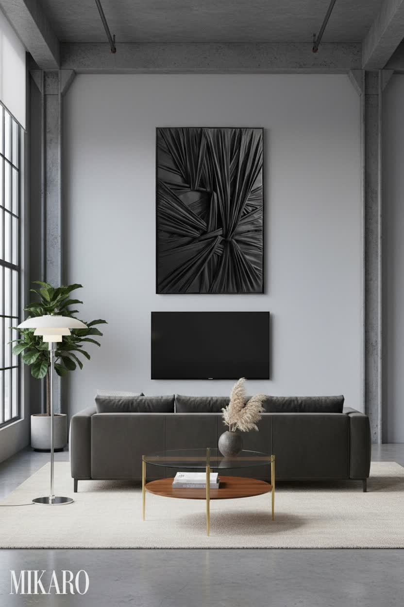 Minimalist: Sophisticated Media Room in a Modern Loft