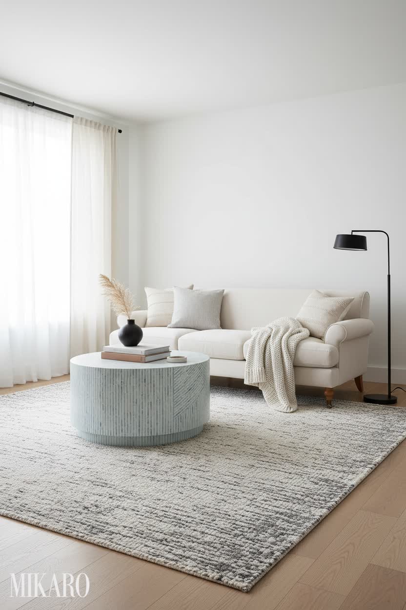 Minimalist: Textural Serenity in a Modern Living Room