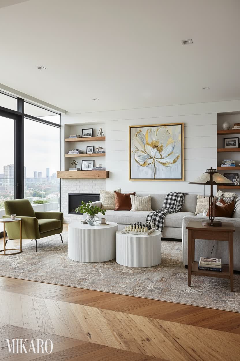 Modern Farmhouse: Penthouse Game Room with Chic Comfort