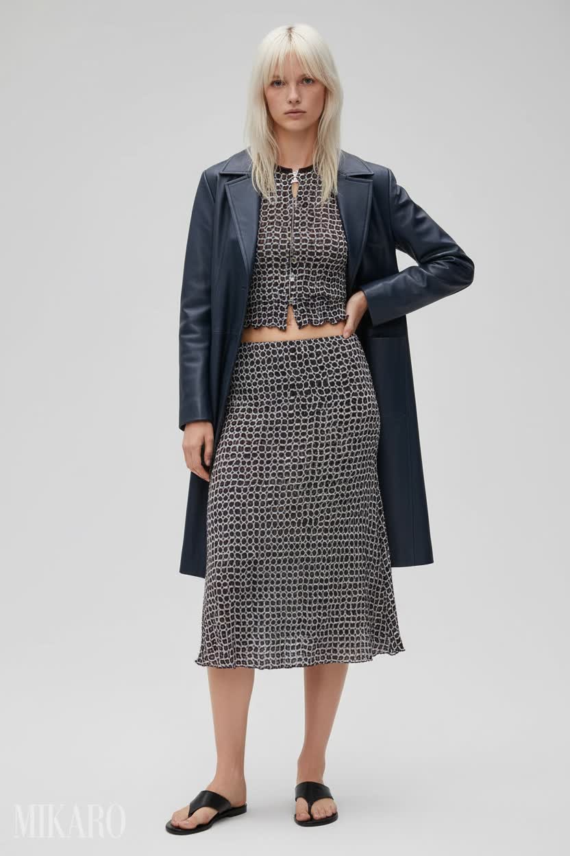 Modern Pattern Play with a Leather Edge