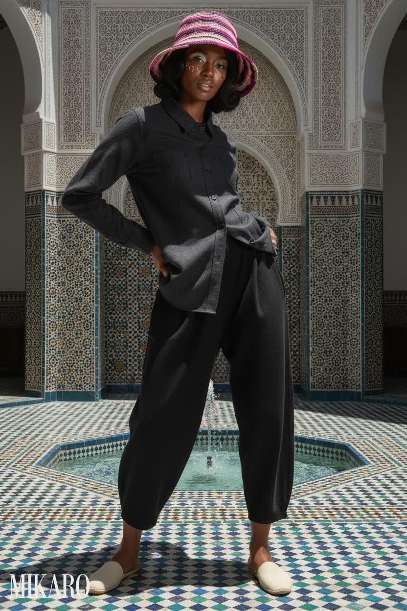 Moroccan Riad Comfort: Flannel and Lantern Pants