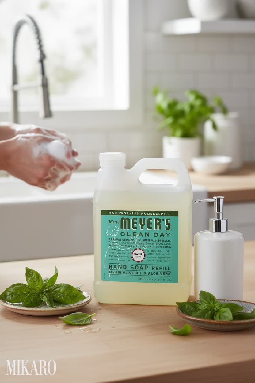 Mrs. Meyer's Basil Hand Soap Refill: Your Hands Deserve This!