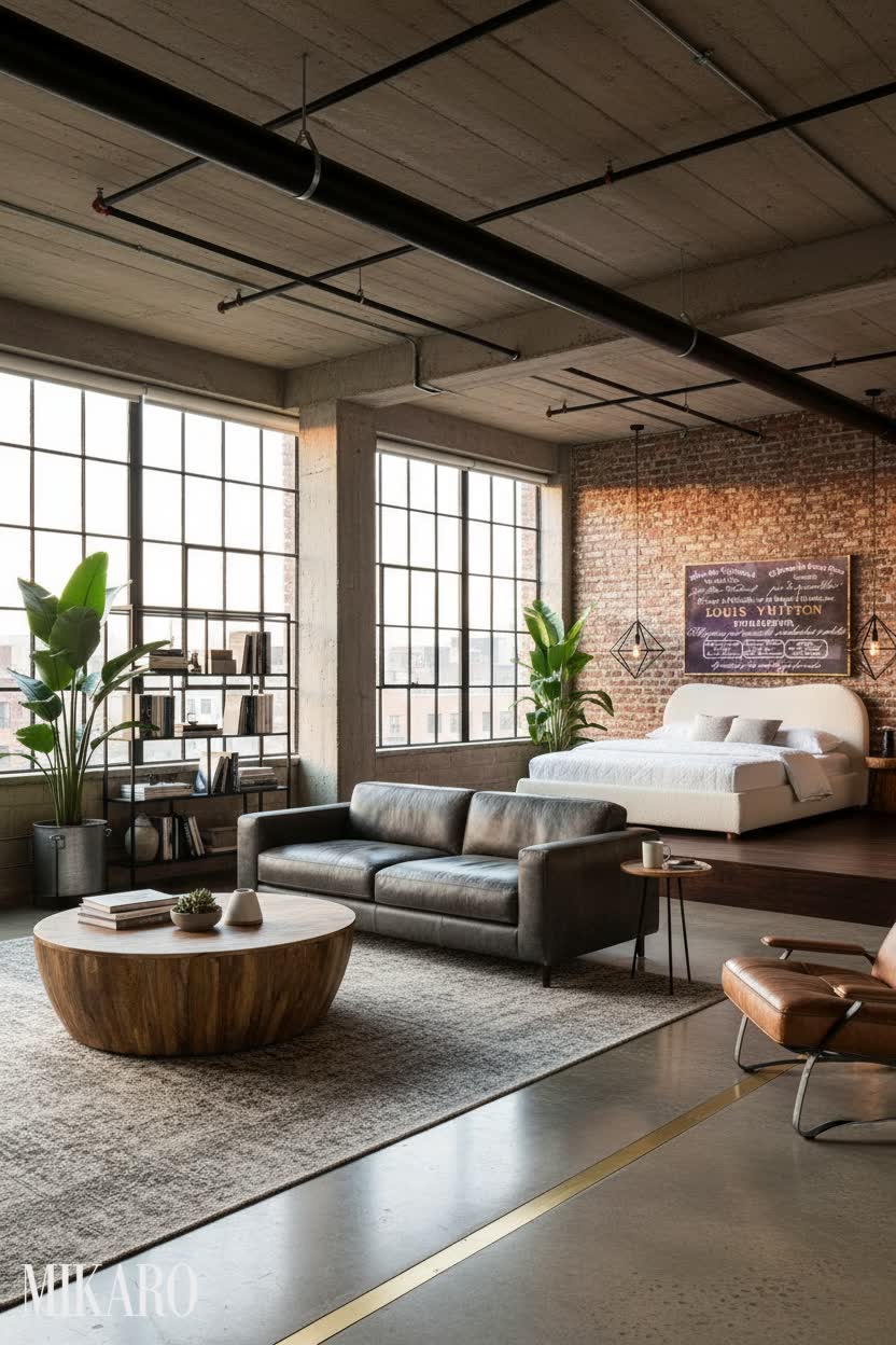 Neo-Industrial Loft Living: Urban Comfort with POLY & BARK, Oliver Gal & Baxton Studio