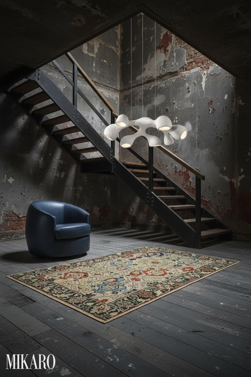 Neo-Industrial: Raw Elegance for Grand Staircases