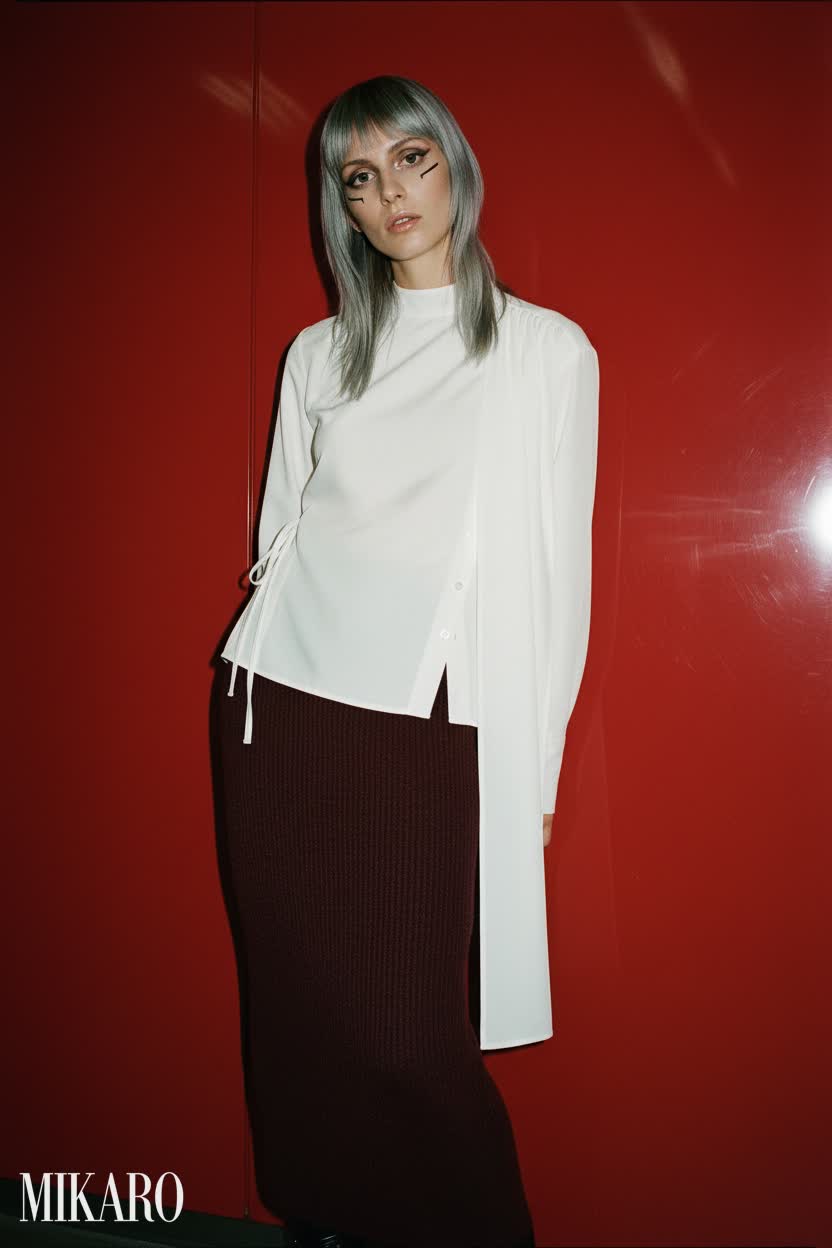 Red and White Editorial Elegance