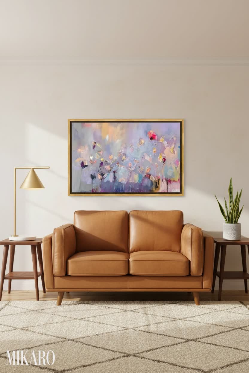 Retro: Cognac & Gold Mid-Century Modern Living Room